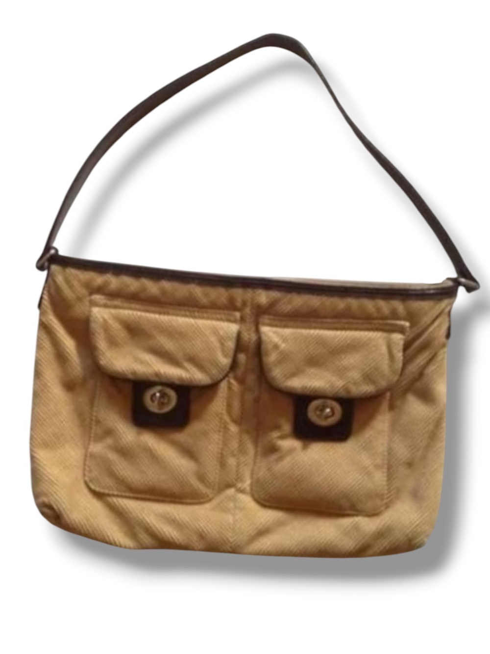 Cute corduroy bag with pleather trim